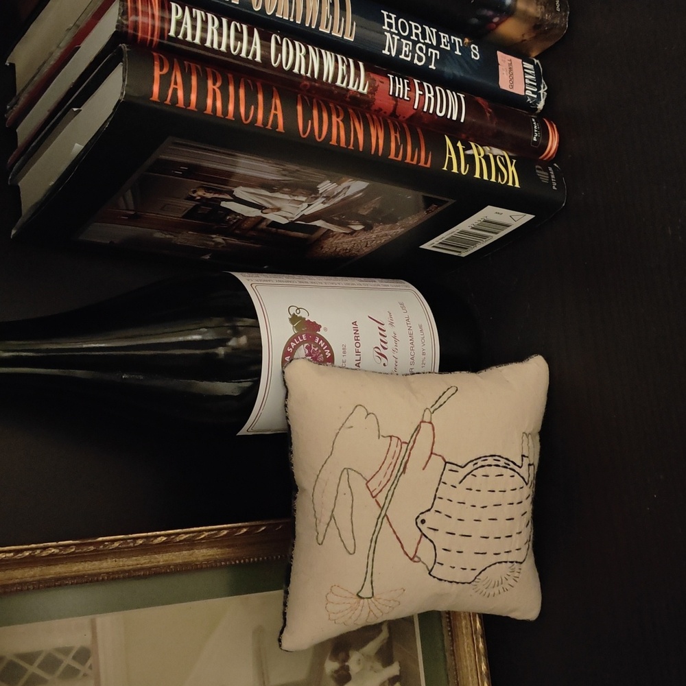 Embroidered Rabbit Pillow